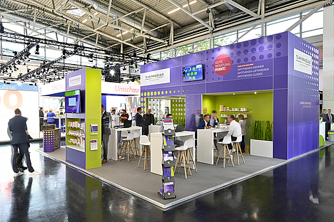 Messestand, Kopfstand. TE.AM PARACELSUS GmbH. Expopharm 2024.