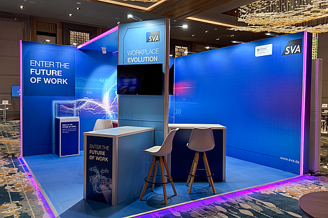 Messestand - Eckstand 5x5m. SVA - VWE 2026 Berlin.