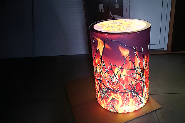 OlaLampe - Leuchttonne, Sonderbau nach Kundenwunsch.