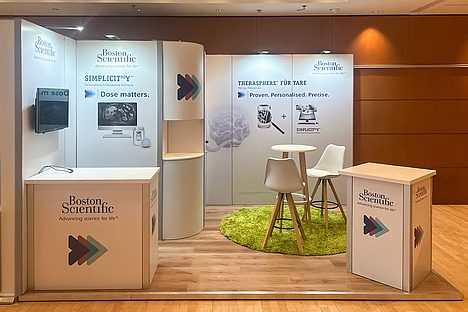 Messestand, Eckstand mit Kabine - NUK 2023