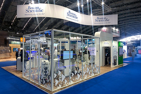 Messestand. Boston Scientific. EAU Kongress 2022 in Amsterdam.