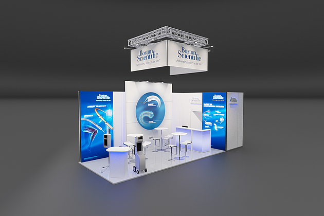 Boston Scientific. Eckstand 8,00 x 3,00m. Röko 2018 in Leipzig.