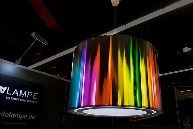 OlaLampe - Größe L mit E27 Fassung. Farbenfroh.