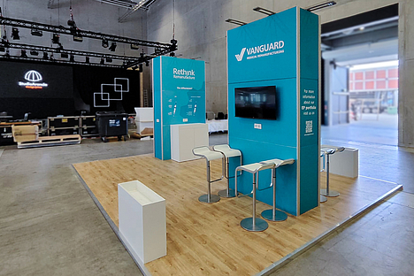 Inselstand, Vangard AG. EHRA 2024. Im Bild noch ohne Möbel.