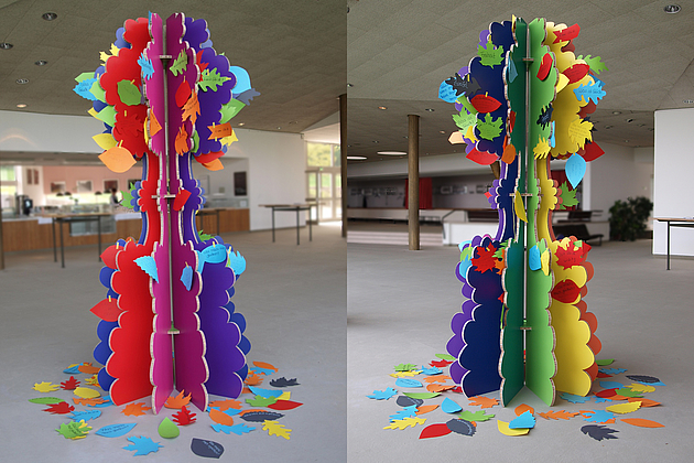 Sonderbau, Baum aus 16mm Wabenplatte nach Kundendesign.