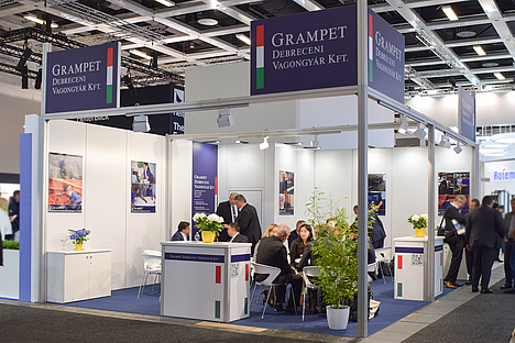 Messestand. Eckstand Grampet GmbH - Innotrans 2022.