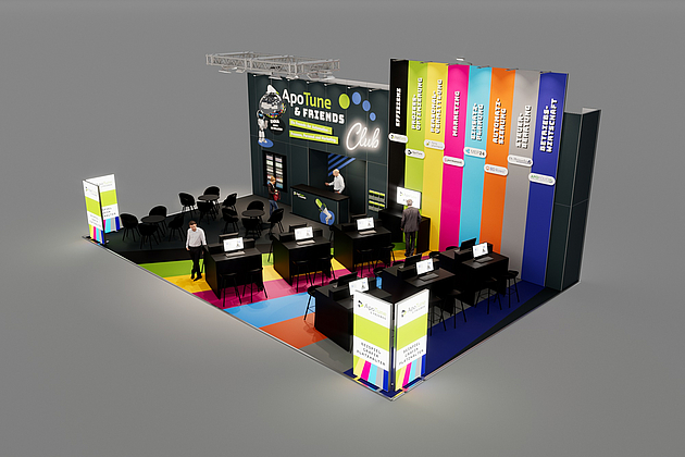 ApoTune & Friends Expopharm 2024 KOPFSTAND 14,00 x 8,50 x 6,00m