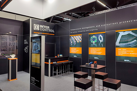 Messestand, Eckstand. INTER CONTROL. Sensor + Test 2024.