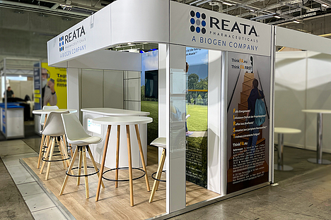 Messestand. REATA Pharmaceutical - DGN Kongress 2023.